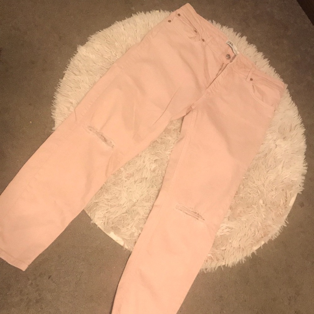 Zara light pink jeans sz 8